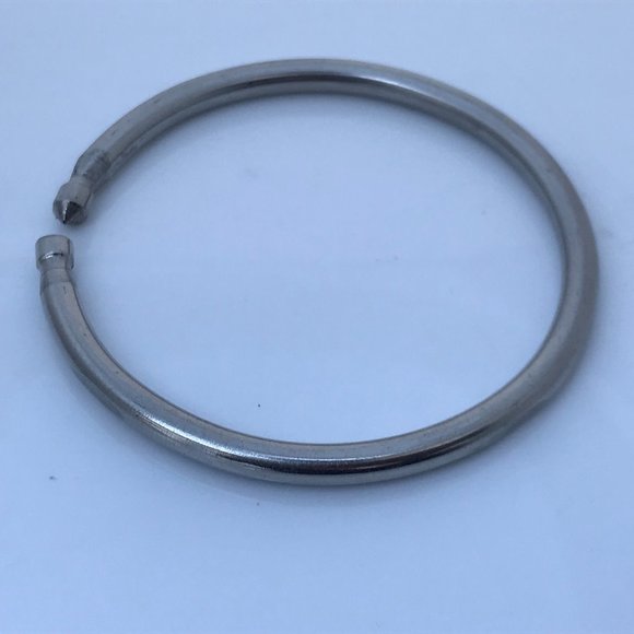 Bracelet Silver Tone Metal Wrist Band Fashion Jewe - Picture 5 of 7